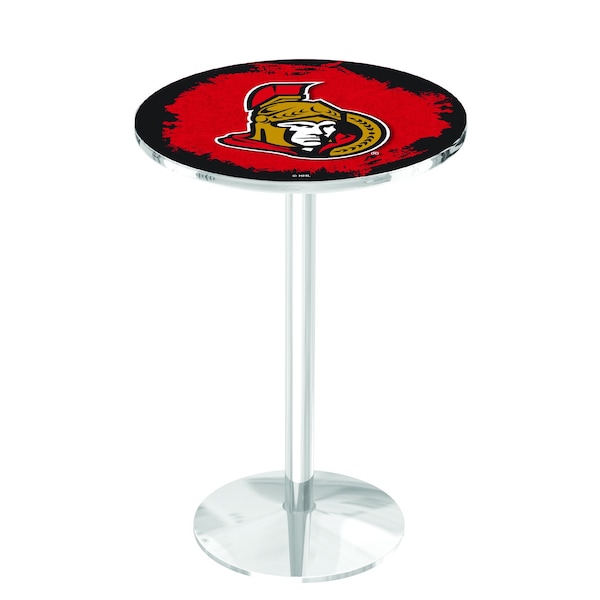 42" Chrome Ottawa Senators Pub Table